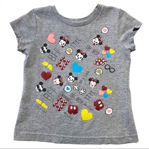 Disney Minnie/Mickey Mouse Grey Tee xs(4)